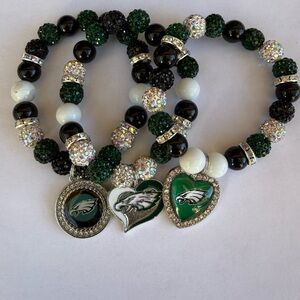 Green and Black Beaded Charm Bracelets
Philadelphia Eagles